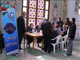 برپایی میز خدمت شرکت آب و فاضلاب آذربایجان شرقی در نماز جمعه تبریز 