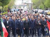 حضور پرشور کارکنان و بسیجیان شرکت آب و فاضلاب آذربایجان شرقی در مراسم روز جهانی قدس 1402