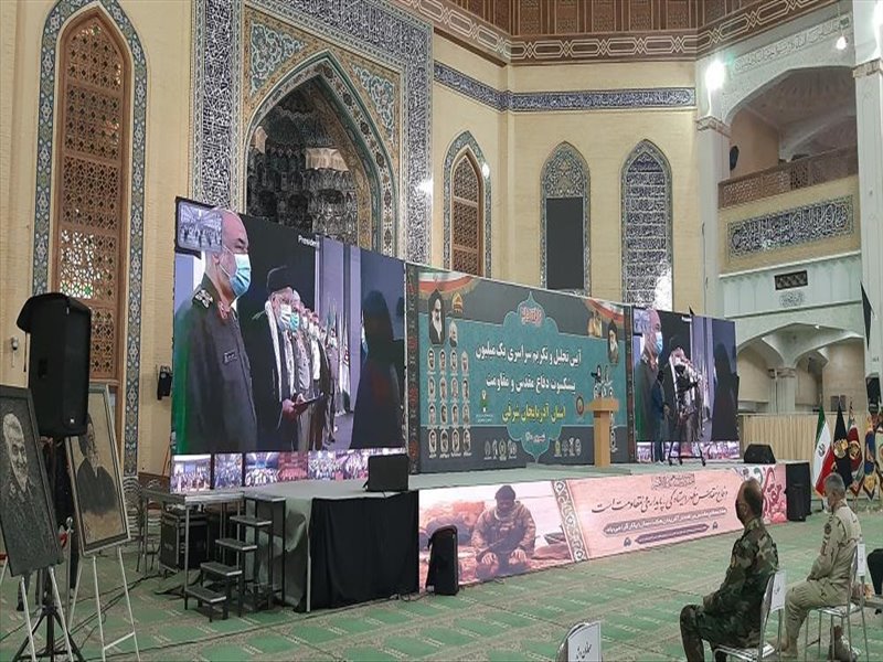 3-شرکت همکاران شرکت آب و فاضلاب در مراسمی به مناسبت هفته دفاع مقدس در مصلی اعظم تبریز