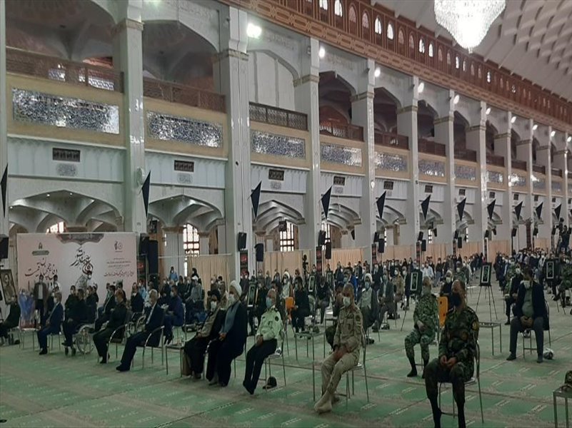 4-شرکت همکاران شرکت آب و فاضلاب در مراسمی به مناسبت هفته دفاع مقدس در مصلی اعظم تبریز