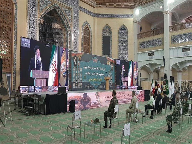 5-شرکت همکاران شرکت آب و فاضلاب در مراسمی به مناسبت هفته دفاع مقدس در مصلی اعظم تبریز