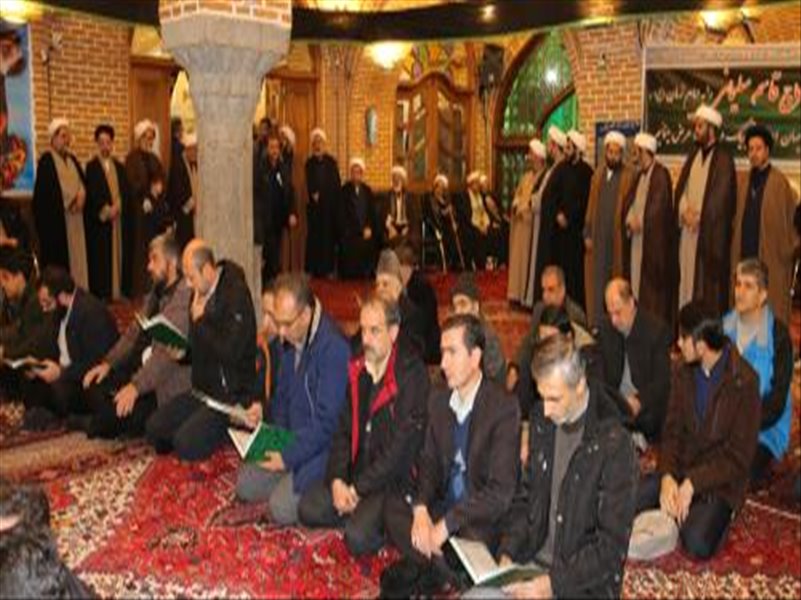شرکت در مراسم سردار شهید سلیمانی در مسجد مقبره تبریز