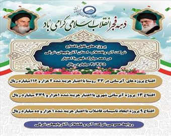 افتتاح ۵۵ طرح آب و فاضلاب آذربایجان شرقی در دهه فجر ۱۴۰۴